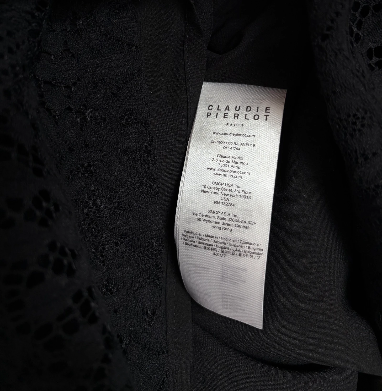 Robe Claudie Pierlot en dentelle noire – Neuve avec étiquette – T. 1 (S) – photo 6